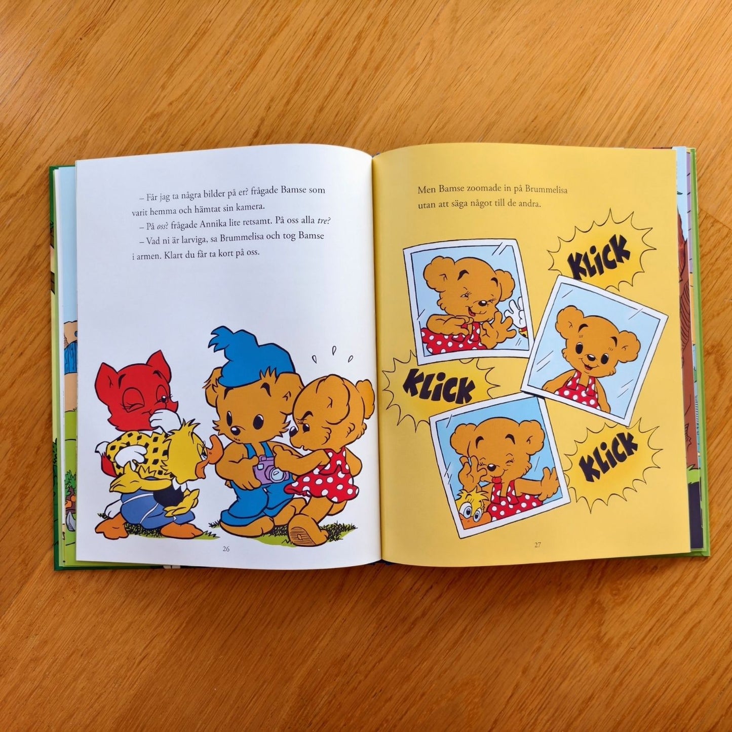 Illustration ur Bamse och Brummelisa som visar samspelet mellan Bamse och Brummelisa i en känslosam scen