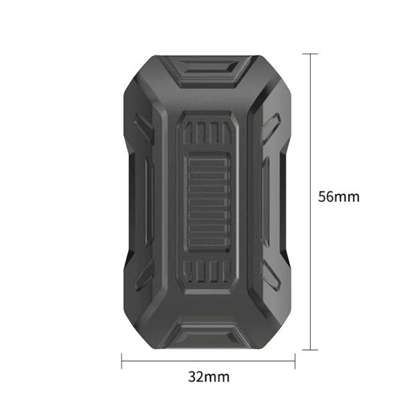 Storlek för Magnetisk Infinity Slider – cirka 56 mm hög och 32 mm bred
