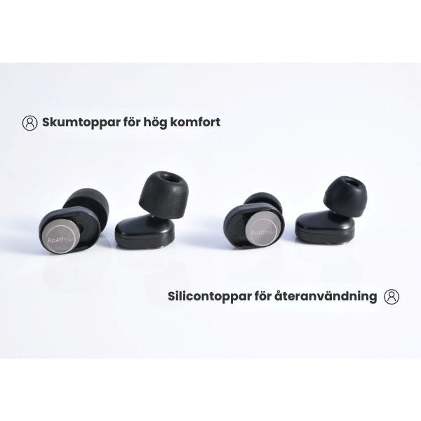 SP Slide hörselskydd med skumtoppar och silikontoppar