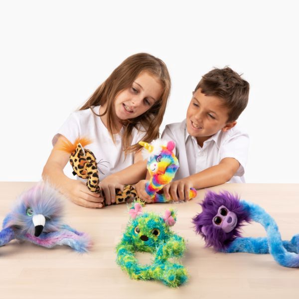 Mjuka och taktila fidgetleksaker för sensorisk stimulans och stresslindring.