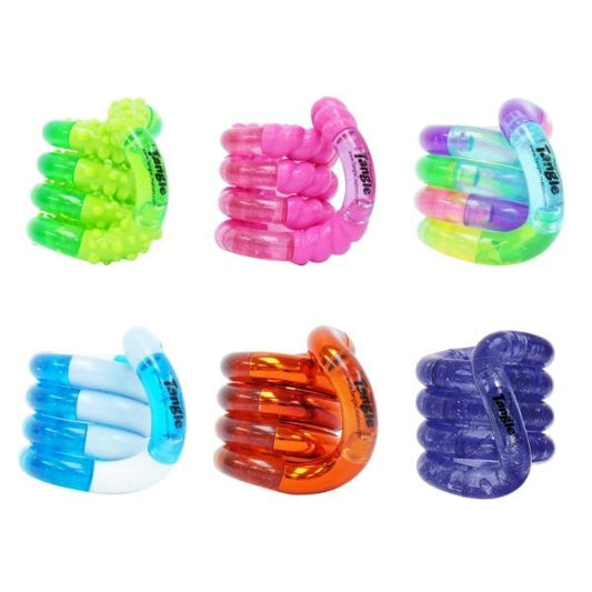Alla sex färger av Tangle Jr Crush i ett komplett set - ADHD