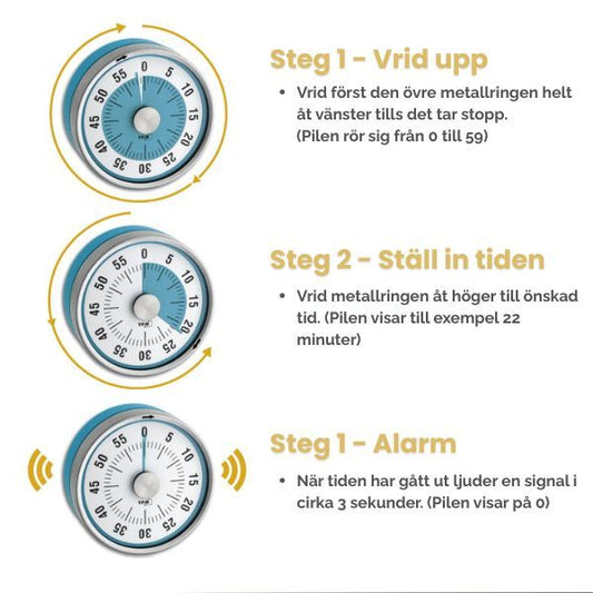 Timer Puck med magnet, mekanisk och batterifri
