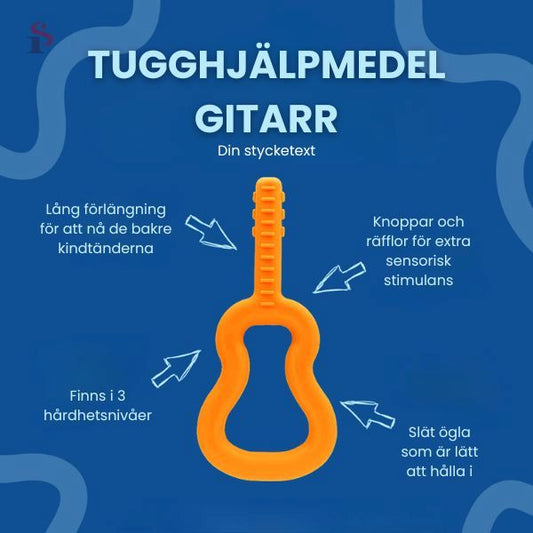 Informationsblad om Gitarrens fördelar, anpassad för oral stimulans.
