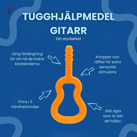 Informationsblad om Gitarrens fördelar, anpassad för oral stimulans.