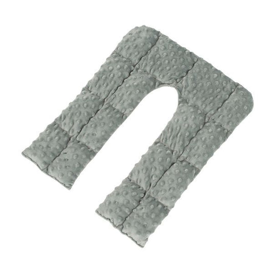 Axeltyngd i grått taktilt tyg med struktur, hjälpmedel för lugn och sensorisk