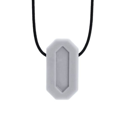 Ljusgrå MiniBite-halsband, nertonad look för skola och arbete