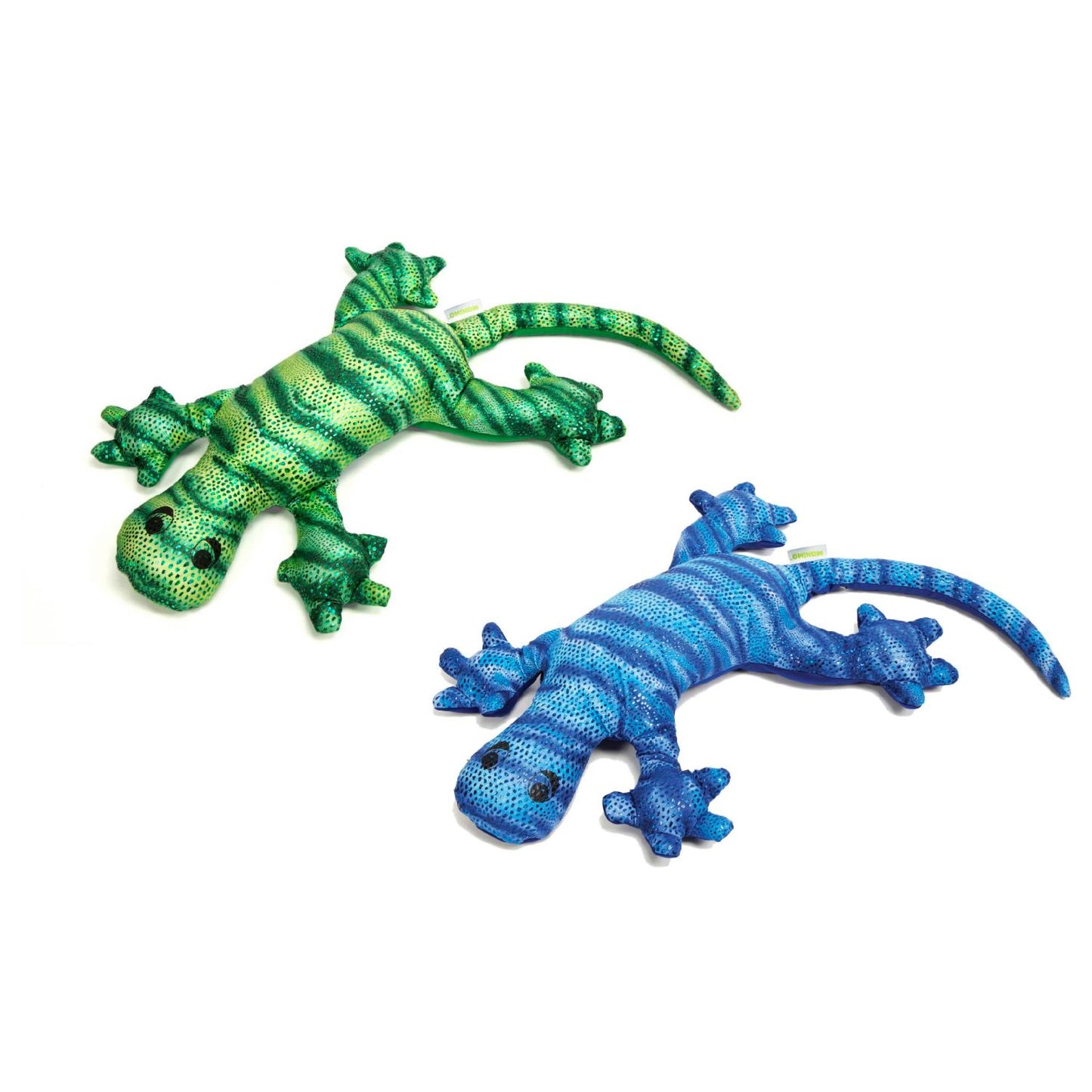 Manimo Tyngdödla i blå och grön, sensoriskt tyngddjur för barn med ADHD, autism och NPF.