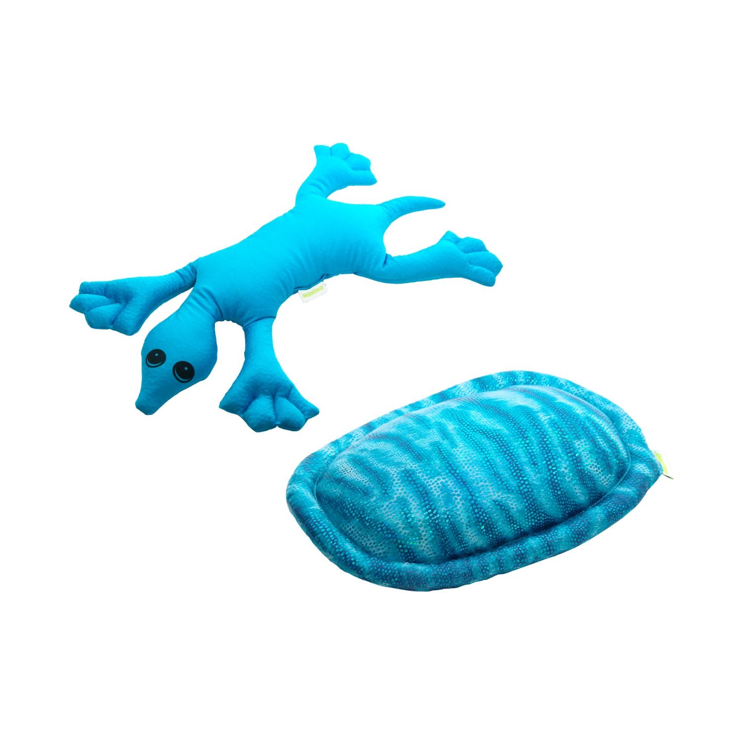 Manimo Tyngdsköldpadda med delbart skal och kropp, två viktdelar för flexibel tyngdstimulans.