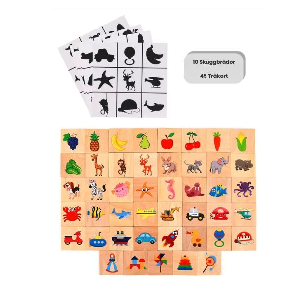 Innehåll i Matched Images med träkort och skuggkort