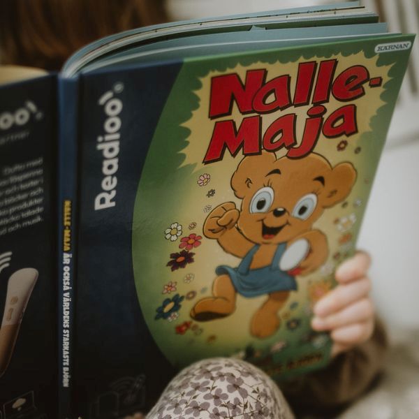 Interaktiv barnbok Nalle-Maja från Readioo för språk och läsutveckling