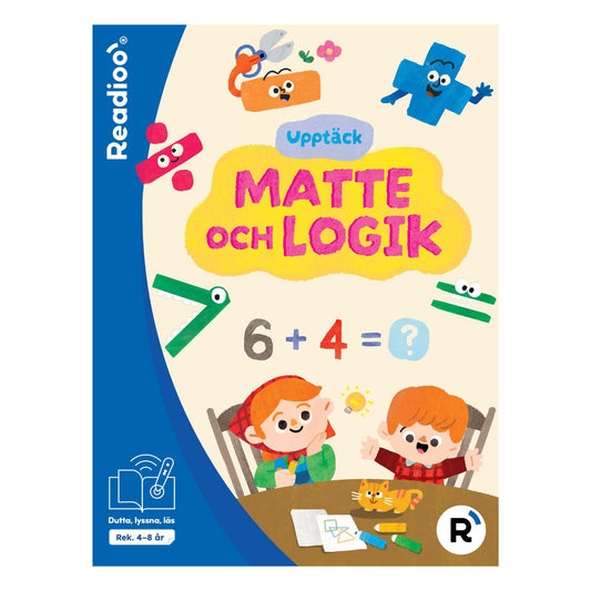 Bokomslag till Readioo Upptäck matte och logik, interaktiv barnbok om matte, siffror och mönster.