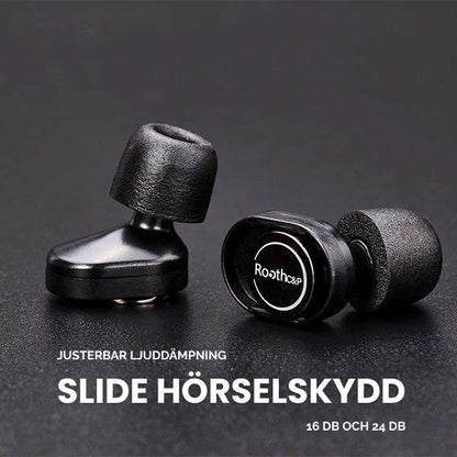 SP Slide hörselskydd med justerbar ljuddämpning 16 dB och 24 dB