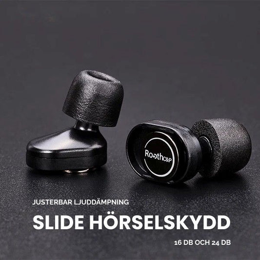 SP Slide hörselskydd med justerbar ljuddämpning 16 dB och 24 dB