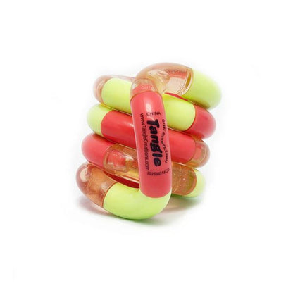 Tangle Jr Classic fidgetleksak röd och lime sensoriskt hjälpmedel för lugn och koncentration