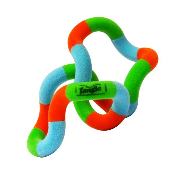 En sensorisk fidget med mjuk, fluffig yta i livliga färger, designad för att lugna och öka fokus.
