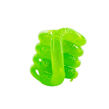 Självlysande grön Tangle Jr Glow med mönstrad yta