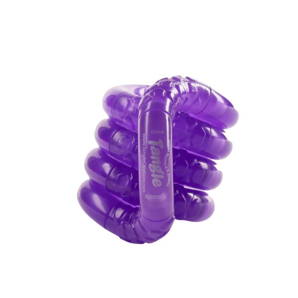 Självlysande lila Tangle Jr Glow med texturerade delar