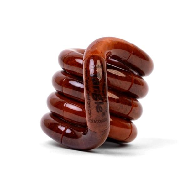 Tangle Jr Masterpiece brun fidgetleksak sensorisk leksak som ger lugn och avslappning