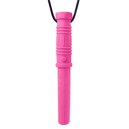 Rosa lasersvärdsliknande Tugghalsband Bite Saber, barnvänlig design