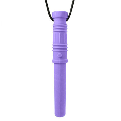 Tugghalsband Bite Saber i lila med taktila detaljer för ökad fokus och lugn