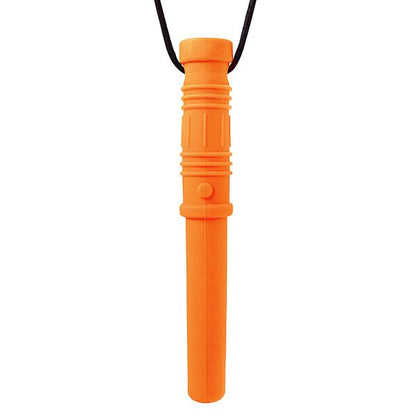 Orange Tugghalsband Bite Saber med lasersvärdsform, passar olika tuggstyrkor