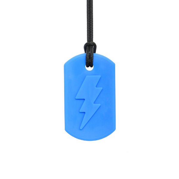 Tugghalsband Bolt Bite Lightning i blå färg med blixtdesign.