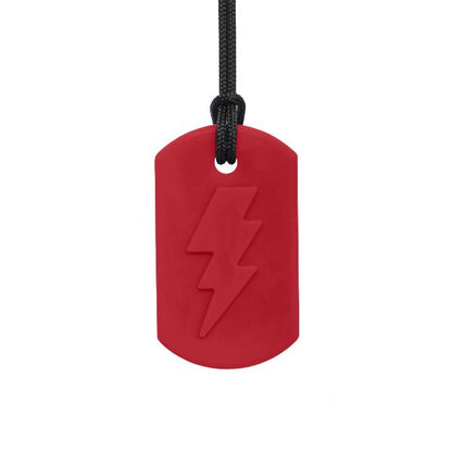 Tugghalsband Bolt Bite Lightning i mörkröd färg, finns i flera hårdhetsgrader.
