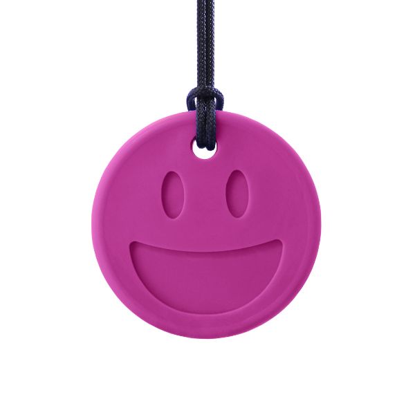 Cerise tugghalsband med smiley face-design för barn med autism och ADHD