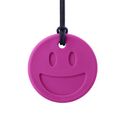 Cerise tugghalsband med smiley face-design för barn med autism och ADHD