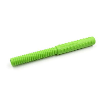 Grönt tugghjälpmedel Bite Tube Hollow med texturerad yta.