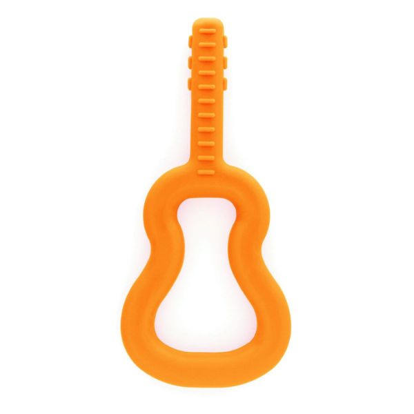 Orange Gitarr, ett robust ADHD-hjälpmedel för intensiv tuggning.