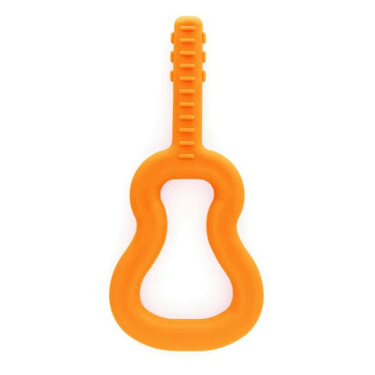 Orange Gitarr, ett robust ADHD-hjälpmedel för intensiv tuggning.