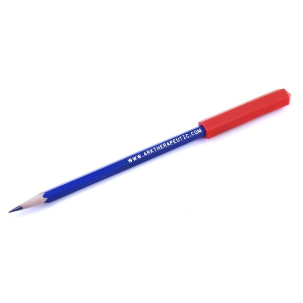 Närbild på Krypto-Bite tuggpenntopp, lång prismadesign för säkert munstöd.